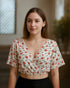 Wrap Crop Top Deep V-neck Flared sleeves
